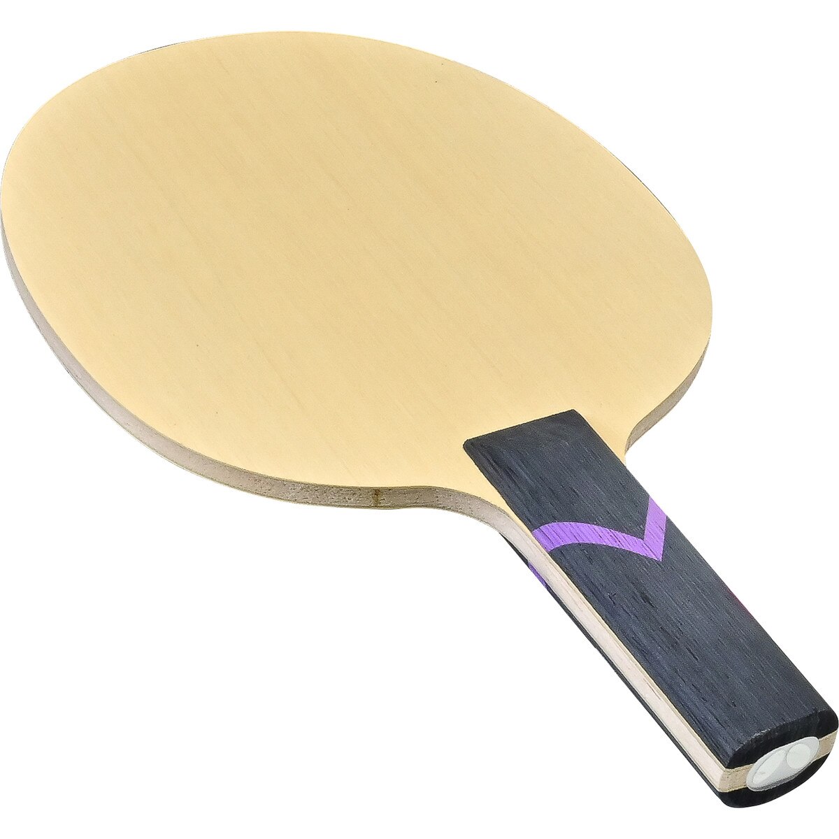 Butterfly BalsaCarbo X5 22 Blade: Backside Diagonal View of the Straight Handle Type